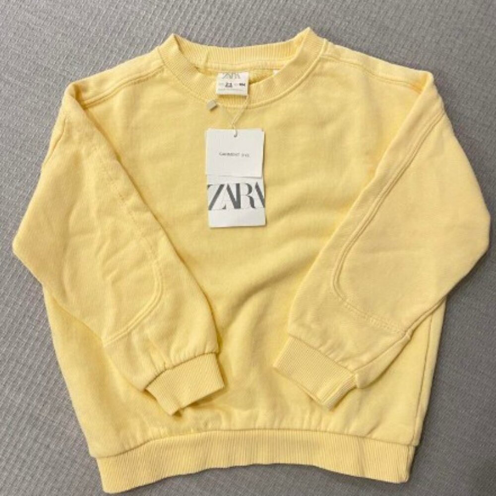 ZARA Kids Yellow Sweatshirt SIZE 4-5YEARS 110CM 1880/804/306